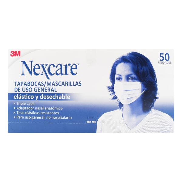TAPABOCAS NEXCARE USO GENERAL 50 UND