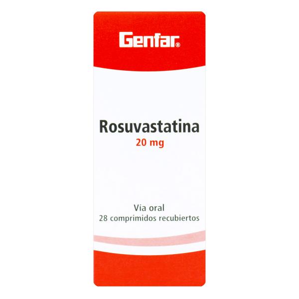 ROSUVASTATINA 20MG 28 TABLETAS GF