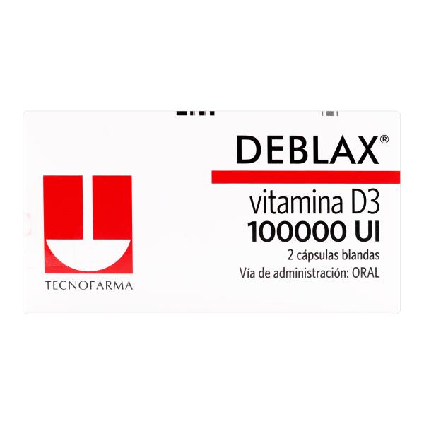DEBLAX VITAMINA D3 100000 UI 2 CAP.(PAE)
