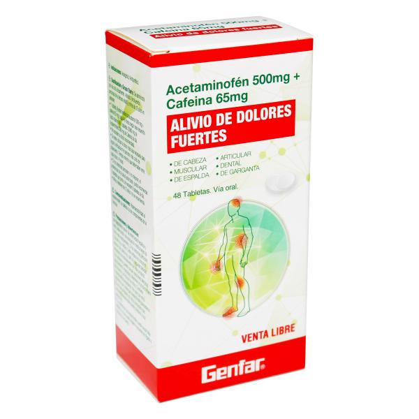 ACETAMINOFEN 500MG+CAFEINA 65MG 48TBS GF