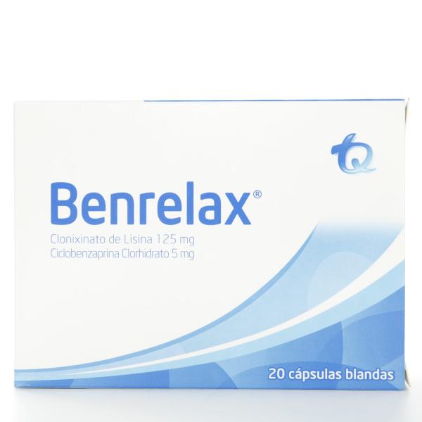 BENRELAX 125 MG + 5 MG 20 CAPSULAS