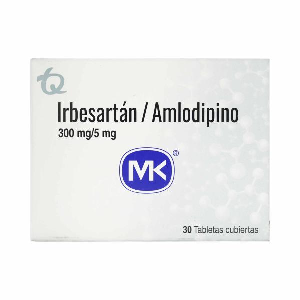 IRBESARTAN 300MG+AMLODIPINO 5MG 30TBS MK
