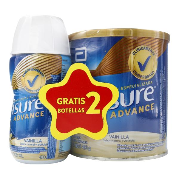 ENSURE ADV.VAINILLA 400 GR+2 ADV 220 ML