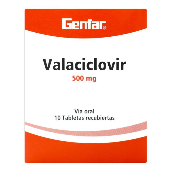 VALACICLOVIR 500MG 10 TBS REC GF