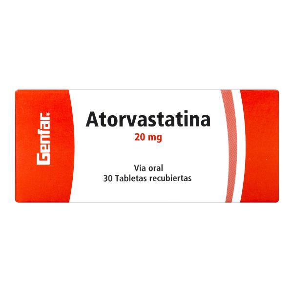 ATORVASTATINA 20 MG 30 TBS GF