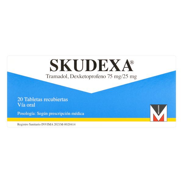 SKUDEXA 75/25 MG 20 TABLETAS