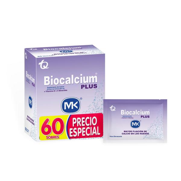BIOCALCIUM PLUS POLVO 60 SOBRES MK P.ESP