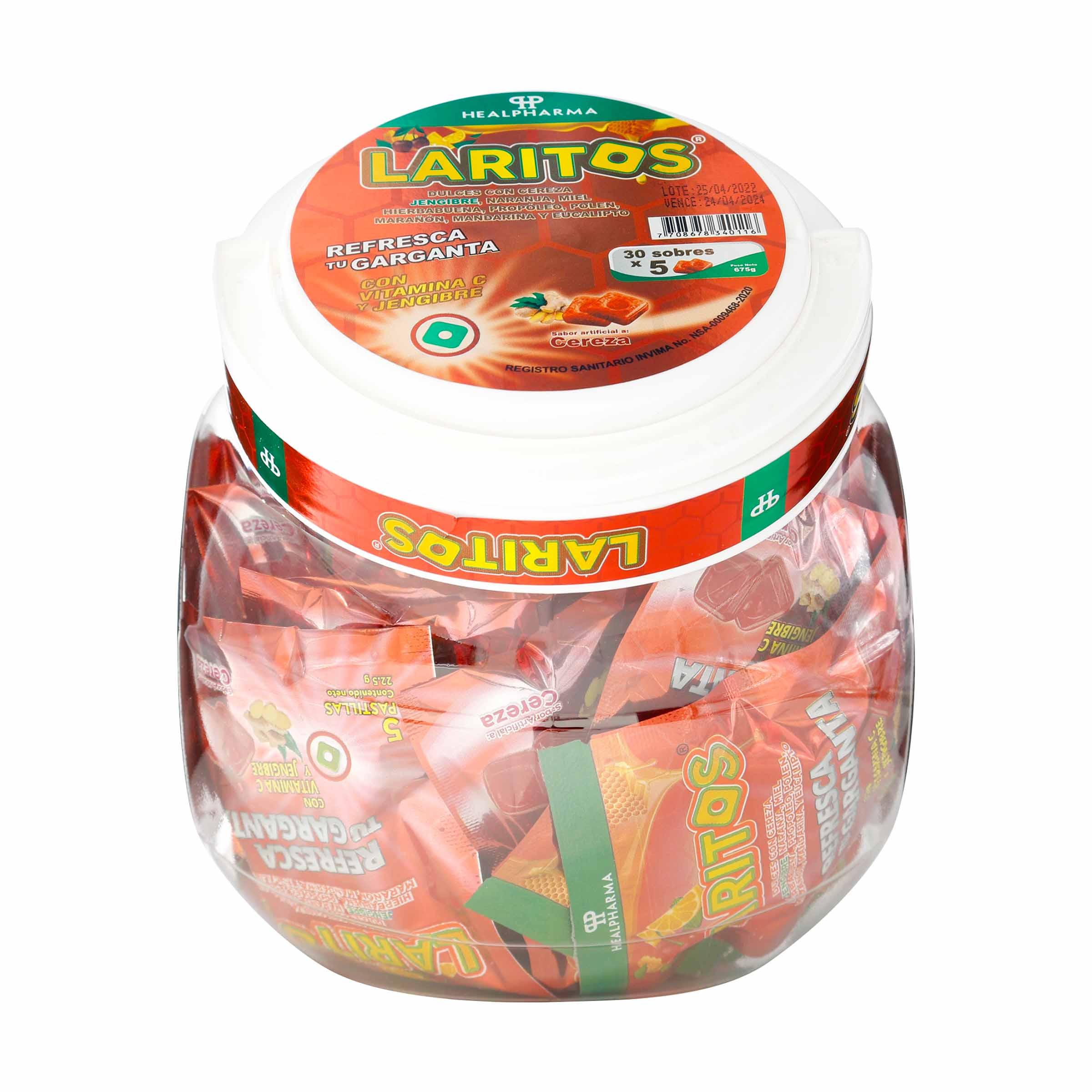 LARITOS CEREZA 30 SOBRES 5 PASTILLAS