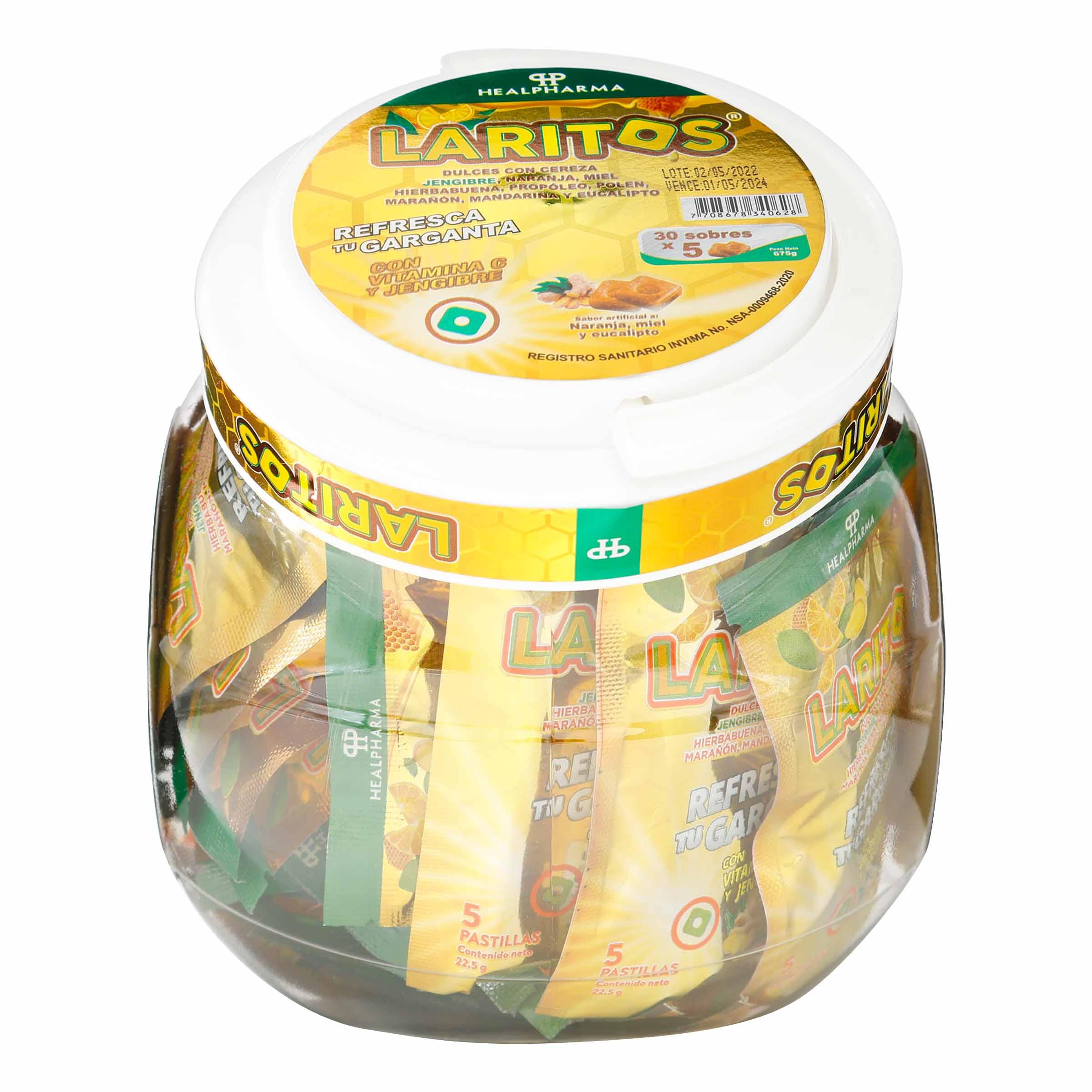 LARITOS NARANJA MIEL 30 SBS 5 PASTILLAS