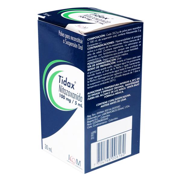 TIDAX 100 MG SUSPENSION 30 ML ICOM