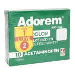 ADOREM 500 MG 10 TABS PAG.1 LLE.2