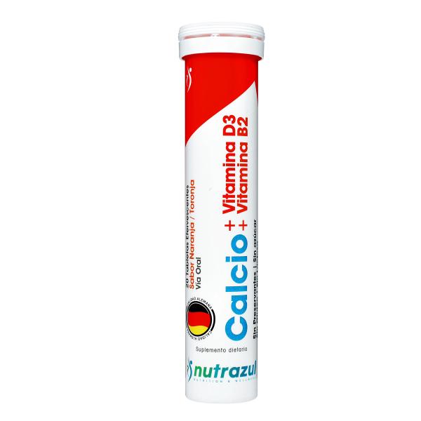 CALCIO+VITAMINA D3+B2 20TBS EFE.NUTRAZUL
