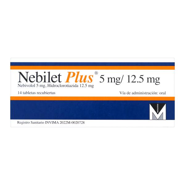 NEBILET PLUS 5 MG/12.5 MG 14 TABS