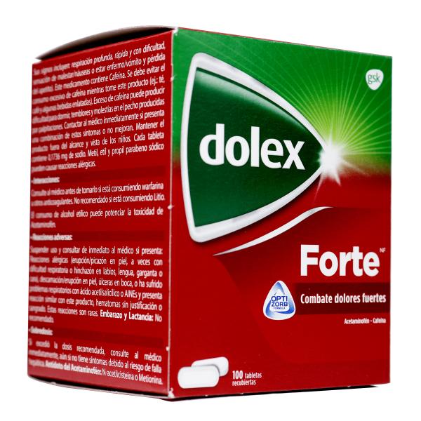 DOLEX FORTE 500 MG 100 TBS