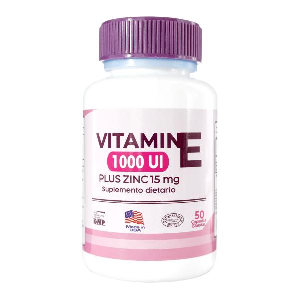 VITAMINA E 1000 U.I. ZINC 15 MG 50 CAPS.