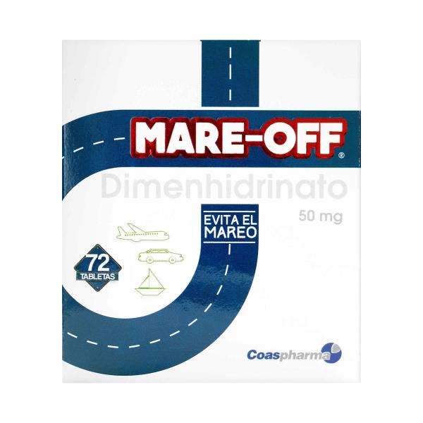 MARE OFF 50 MG CAJA 72 TABLETAS COA