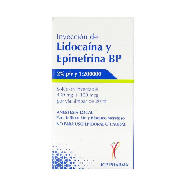 LIDOCAINA 2% EPINEFRINA 1200UI 20ML