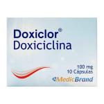 DOXICLOR 100 MG 10 CAPS COA