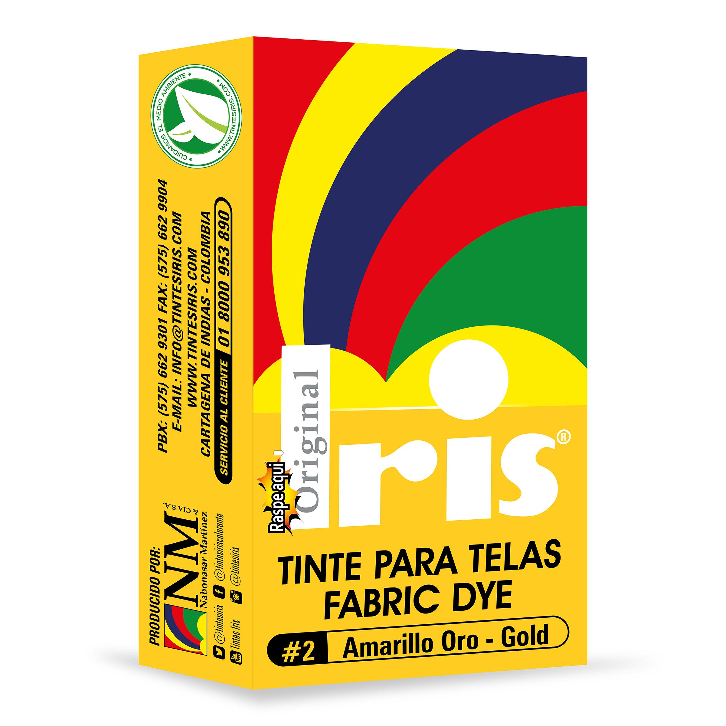 TINTE IRIS 2 AMARILLO ORO 9 GR