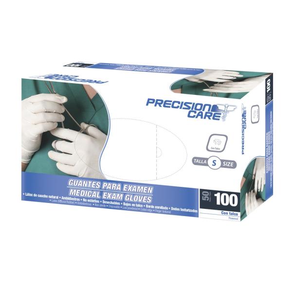 GUANTE DESECH.PRECISION LATEX 100 UND S