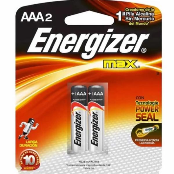 PILA ENERGIZER MAX ALKALINA AAA 2 UND