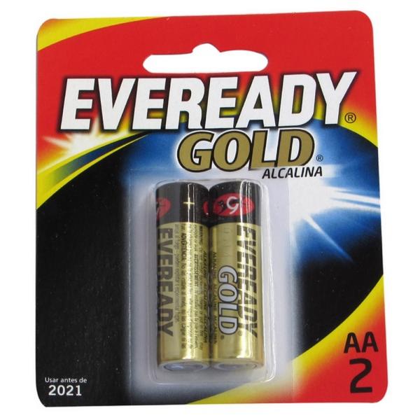 PILA EVEREADY GOLD ALCALINA AA 2 UND