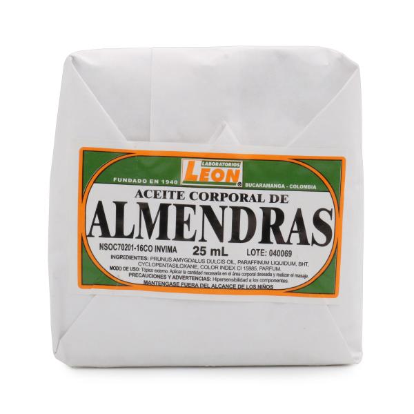 ACEITE ALMENDRAS 1 ONZA 12 UND LEON