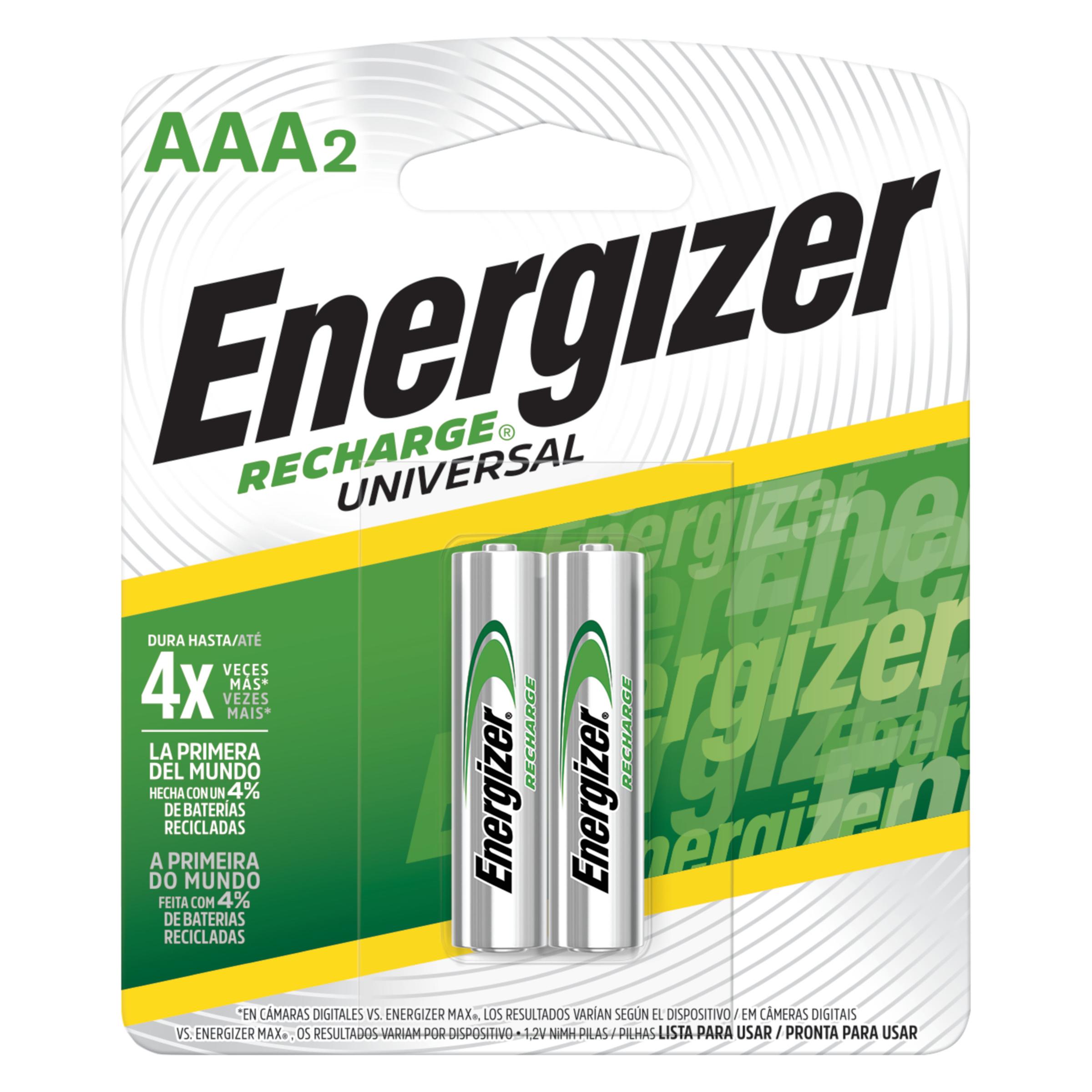 PILA ENERGIZER RECARGABLE AAA 2 UND