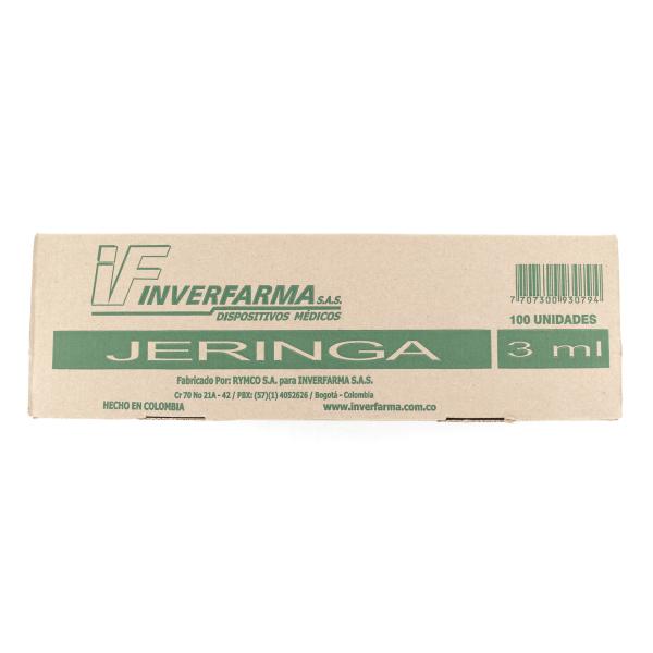 JERINGA 3P 3ML 21X1.1/2 100 UND INVERFAR