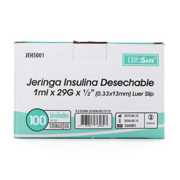 JERINGA ALFA INS.1 CC 29G X1/2 13MM 100U