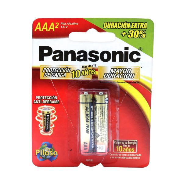 PILA PANASONIC ALKALINA AAA 2 UND