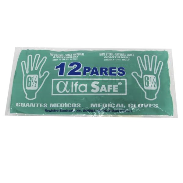 GUANTE CIRUGIA ALFA 6 1/2 12 UND