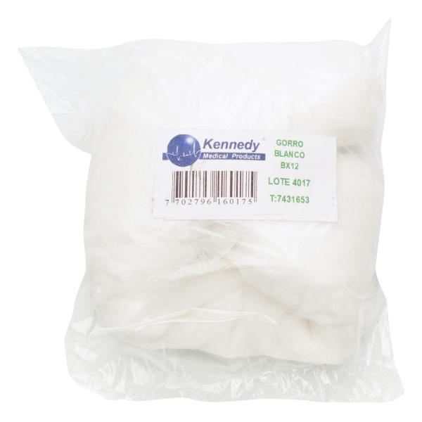 GORRO DESECHABLE BLANCO KENNEDY 12 UND