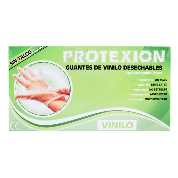 GUANTE EXAMEN VINILO PROTEX T.M 100 UND