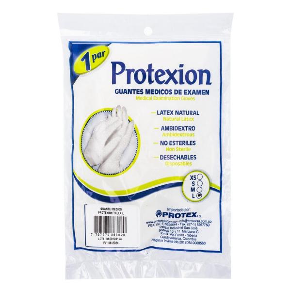 GUANTE EXAMEN PROTEX ION 10 PARES T.L