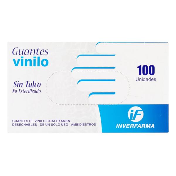 GUANTE DE VINILO T.S 100 UND INVERFARMA