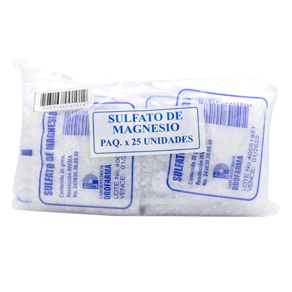 SULFATO DE MAGNESIO 20 GR 25 SBS DROF.
