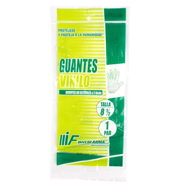 GUANTE VINILO 8 1/2 T.L 1 PAR INVERFARMA