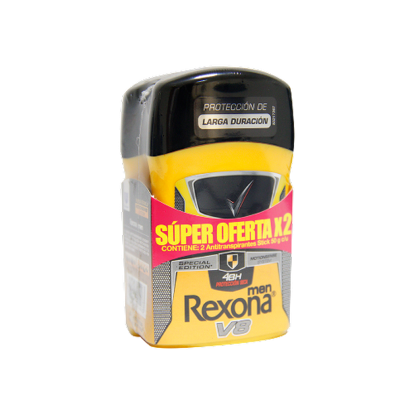 2 DTE.REXONA BARRA MEN V8 50 GR S.O H