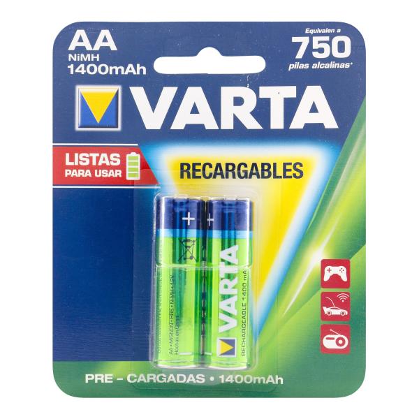 PILA VARTA RECARGABLE AA 2 UND