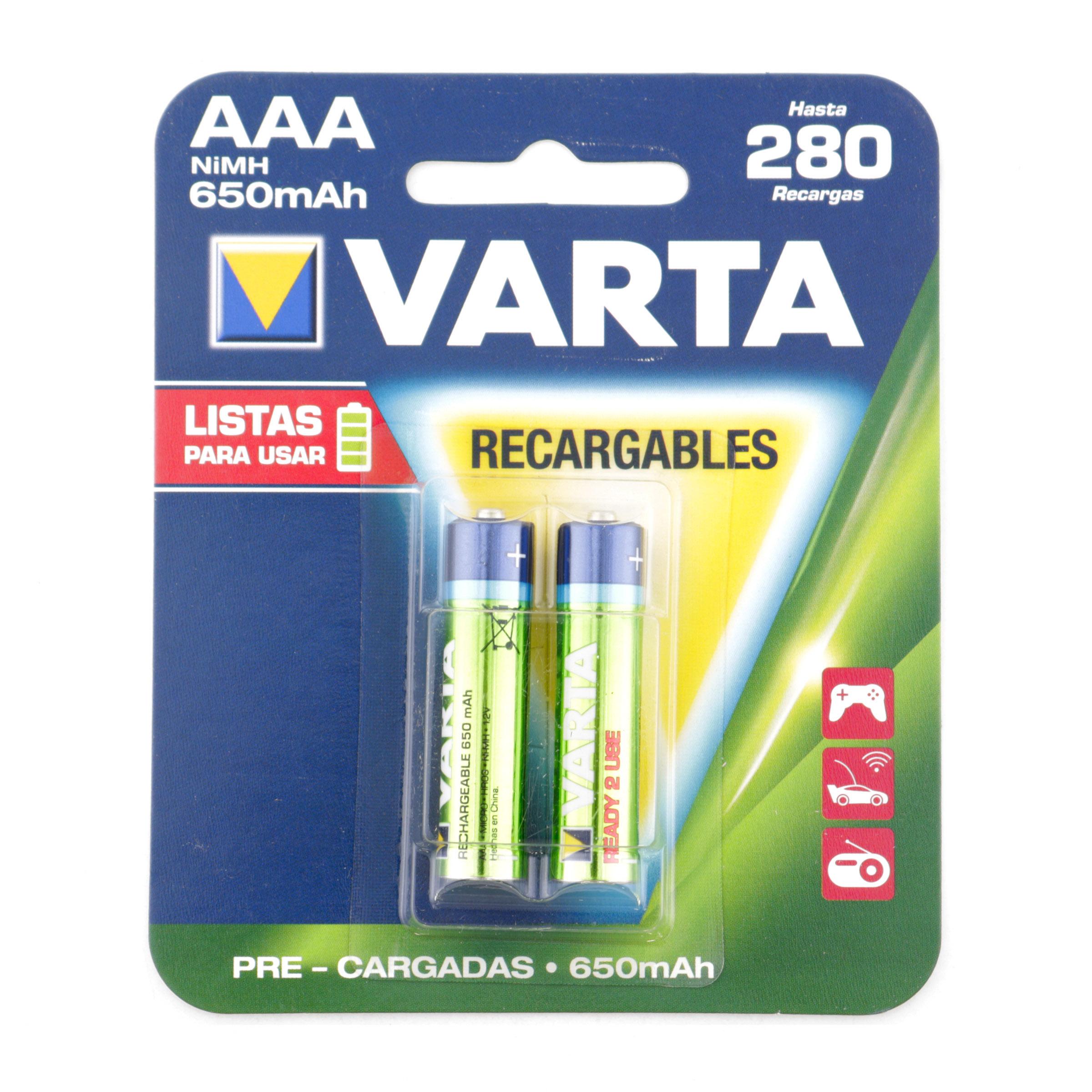 PILA VARTA RECARGABLE AAA 2 UND