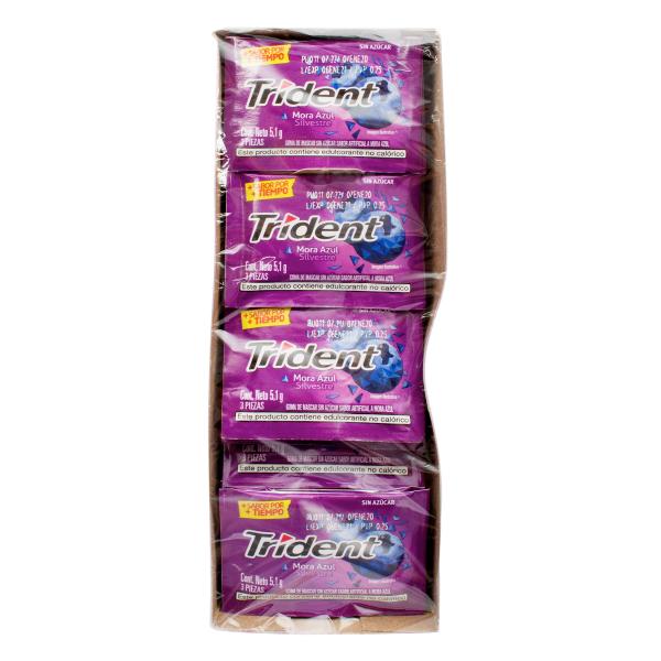 CHICLE TRIDENT 3S MORA TER DISP.24 UND