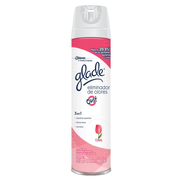 ELIMINADOR OLOR.GLADE OUST FLORAL 400 ML