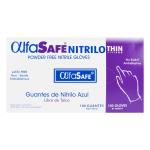GUANTE NITRILO ALFA LIV.AZUL T.M 100 UND