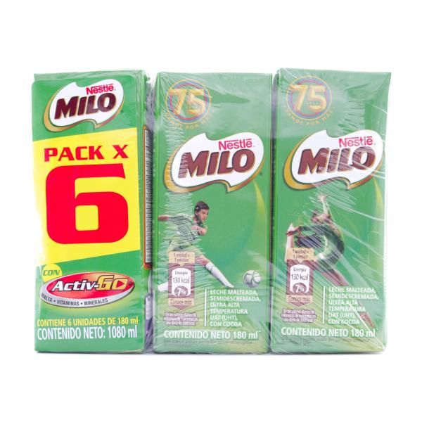 MILO ACTIV 180 ML 6 UNIDADES