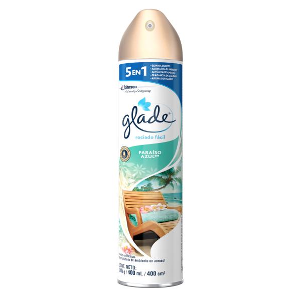 AMBIENT.GLADE SPRAY PARAISO AZUL 400 ML