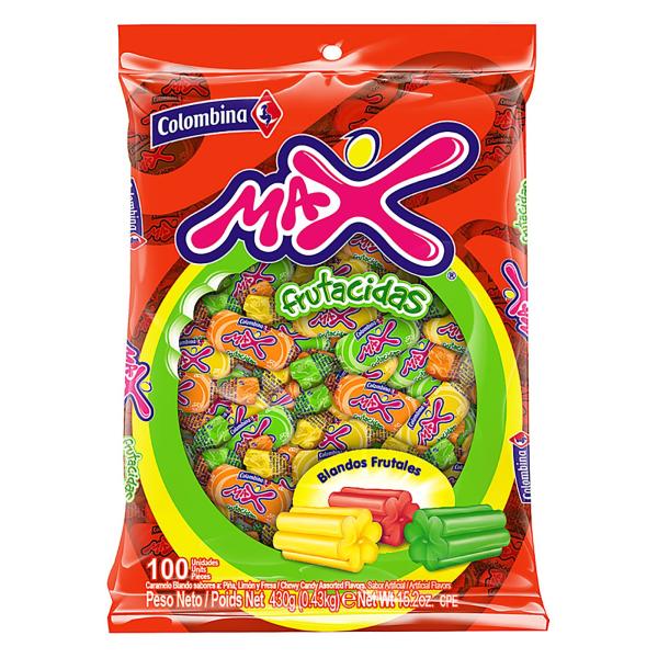 CARAMELO MAX FRUTACIDAS 100 UND