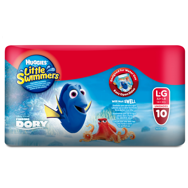 PAN.BANO HUGGIES LITTLE SWIME.M-G 10 UND