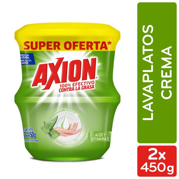 2 AXION LAVAPLATOS ALOE 450 GR P.E