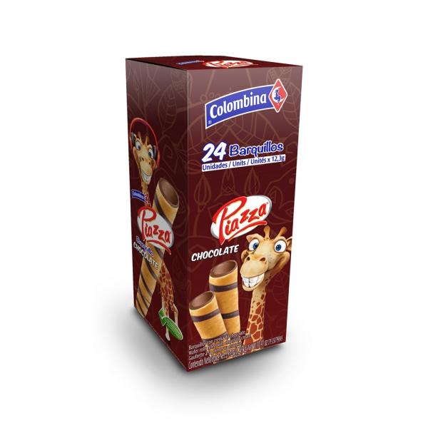 BARQUILLOS PIAZZA JIRAFA CHOCOLATE 24UND